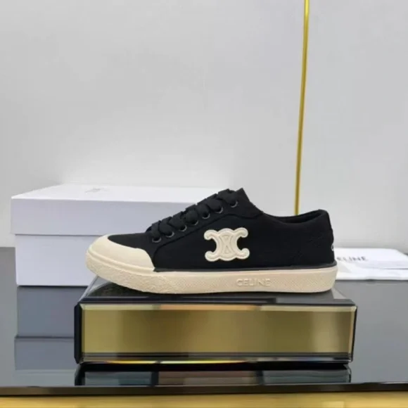 Celine Black and Cream Casual Sneakers - Picture 3 of 9